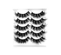 Eyeliner Pinsel Silikon Mink Multipack Lashes Wispy Lashes Volume Eyelashes 8D 10 Faux False Dramatic Pack Viszwimpern Augenpaare Magnetic Wimpern ohne Eyeliner (D, One Size)