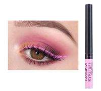 Eyeliner Wasserfest UV Glow Neon,Matte Liquid Eyeliner Set,Glühender Eyeliner Wischfest, Langhaltend, hohe Farbwiedergabe,Halloween Makeup Set Gift For Women-rosa