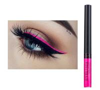 Eyeliner Wasserfest UV Glow Neon,Matte Liquid Eyeliner Set,Glühender Eyeliner Wischfest, Langhaltend, hohe Farbwiedergabe,Halloween Makeup Set Gift For Women-rose rot