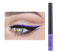 Eyeliner Wasserfest UV Glow Neon,Matte Liquid Eyeliner Set,Glühender Eyeliner Wischfest, Langhaltend, hohe Farbwiedergabe,Halloween Makeup Set Gift For Women-Lila