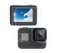 Eyeon 6pcs Protector de Pantalla y Lente para GoPro Hero 8 Black, Película Protectora de Pantalla de Vidrio Templado Ultra Claro Accesorios de Película para Protección de Lentes