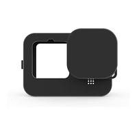 Eyeon - Funda protectora de silicona para GoPro Hero 9, funda protectora de silicona y tapa para cámara GoPro Hero 9, color negro