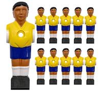 eyepower 11 Jugadorés Futbolín 16mm - Brasil Amarillo Azul - Figuras Fútbol de Mesa - Muñecos Mini Fútbol - Barritas de Futbolín - Piezas de Repuesto para Mesa de Fútbol - Futbolista Football Table