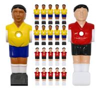 eyepower 22 Jugadorés Futbolín 16mm - Brasil vs. Francia - Figuras Fútbol de Mesa - Muñecos Mini Fútbol - Barritas de Futbolín - Piezas de Repuesto para Mesa de Fútbol - Futbolista Football Table