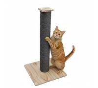 eyepower 62 cm Árbol Rascador para Gatos y Gatitos - 9,2 cm Poste de Cuerda Sisal con Base de Bambú - Palo M8 para Uso en Interior - Accesorios para Gato Adulto y Pequeño - Torre sobre Placa de Madera