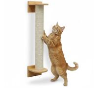 eyepower 66 cm Rascador de Pared para Gatos Luna - Uso Vertical u Horizontal - Árbol para Gatos con Columna de Sisal Natural - Poste Fijación Mural - Escalón Ahorra Espacio - Área de Juego Modular