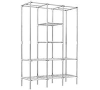 EYEPOWER Estantería 8 estantes con 2 percheros de Burro 178x128x44,5 cm de Metal