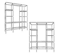 EYEPOWER Estantería de Metal XL 178x148x44,5 Ancha Abierta con Perchero de Burro
