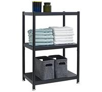 EYEPOWER Estantería Industrial 3 Niveles - Estantería de Pie Negra - 61x41x90 cm - 3 Estantes - Estantería de Metal para Salón, Cocina, Baño y Exterior