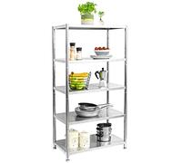 EYEPOWER shelfr 5 Niveles Estantería Metálica - 61x36x145 Acero Inoxidable - 60kg Estante de Almacenaje Metal