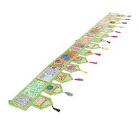 Eyes of India - Colorido Puerta Ventana Cenefa Toran Colgante de Pared India Boho Elegante Decoración Bohemia Adorno Hecho a Mano - Verde Claro, 78 X 13 in. (200 X 33 cm)