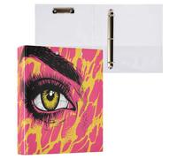 Eyes with A Lightning Bolt - Carpeta de 3 anillas de 1.5 pulgadas, organizador de documentos de material PVC con anillo en D y bolsillo transparente para suministros de oficina, 1 paquete