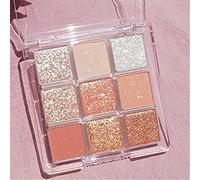 Eyeshadow Makeup Palette, Matte Shimmer 9 Colors High Pigmented Colorful Creamy Texture Eye Shadow Powder, Long Lasting Makeup Pallet, with Velvety Texture (Pink)