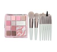 Eyeshadow Palette 12 Colors Nude Eyeshadow Long Lasting Vegan Warm Matte Shimmer Brown Earth Eyeshadow Palette,Blush,No se Desprende Polvo,No se Corre,Crea diferentes looks de maquillaje para los ojos