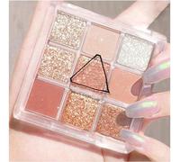 Eyeshadow Palette Makeup,9 Colors Matte Shimmer Highly Pigmented,Natural Waterproof Long Lasting Pigmented Eyeshadow Powder Cosmetics For Women (Orange)
