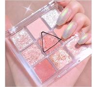 Eyeshadow Palette Makeup,9 Colors Matte Shimmer Highly Pigmented,Natural Waterproof Long Lasting Pigmented Eyeshadow Powder Cosmetics For Women (Pink)