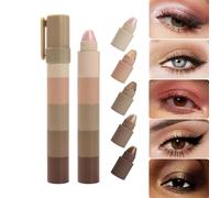 Eyeshadow Stick, Creamy Eyeshadow Pencil, Compact Waterproof Long-Lasting Eye Makeup Crayon, Beauty Facial Cosmetic for Trip, Vacation, Outdoor, Stage, Dating, School or Everyday Wear