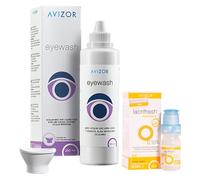 Eyewash 250ml + Lacrifresh Moisture 0.10% 15ml | Kit Limpieza e Hidratación Ocular | Para Ojo Seco, Lentillas y Pantallas | Con Ácido Hialurónico