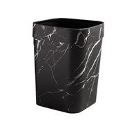 EYEZER Botes de basura vintage de madera de imitación/cesta de papel de desecho cuadrada, contenedor de basura/para dormitorio, hogar, oficina, papelera (B)