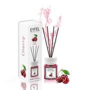 EYFEL Difusores de Varillas para el hogar - Juego de difusores de Aceite de Cereza de 4 onzas líquidas, difusor de baño, difusor de Varillas de Aceite, Varillas perfumadas, Varillas difusoras de