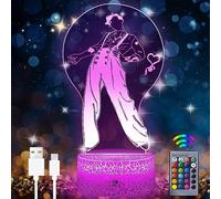Eygerur Harry Styles Regalos, 3D LED Ilusión Harry Styles Lámpara,16 Color Regulable Con Control Remoto y 4 Modos, Harry Styles Luz de Noche Idea Regalos Para Navidad Niño Niña Decoración