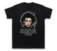 EYGT45Ysw Edward Scissor Hands Paper Stone Johnny Depp T Shirt Adults Tops T Shirt Black M