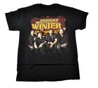 EYGT45Ysw Johnny Winter World Tour with Dates T Shirt Black 3XL
