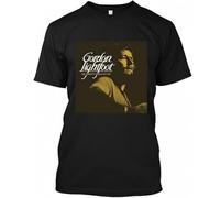 EYGT45Ysw Limited NWT Gordon Lightfoot The Complete Singles 1970-1980 T Shirt Black XXL