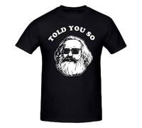 EYGT45Ysw Mens Karl Marx Told You SO T Shirt Black L