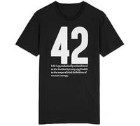 EYGT45Ysw Number 42 T Shirt The Hitchhikers Guide to The Galaxy Douglas Adams Black L