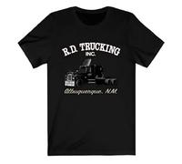 EYGT45Ysw R.D. Trucking Convoy T-Shirt Trucker Retro 70s Film Movie Police Black S