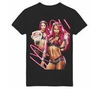 EYGT45Ysw Sasha Banks Bank Statement Quality Print Black T Shirt Black M
