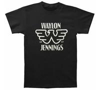 EYGT45Ysw TN288 Waylon Jennings Men' EST T-Shirt Black M