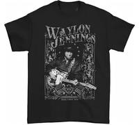 EYGT45Ysw Waylon Jennings Portrait Mens T Shirt Black M