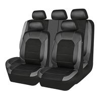 EYHQKRTR Fundas Asientos Coche para R-enault Captur II 2013-2024, Cuero Juegos Cubreasientos Cubierta Delantero y Trasero Protector Antideslizante CóModo Interior Accesorios,B/Grey