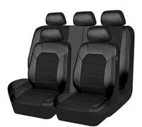EYHQKRTR Fundas Asientos Coche para R-enault Captur II 2013-2024, Cuero Juegos Cubreasientos Cubierta Delantero y Trasero Protector Antideslizante CóModo Interior Accesorios,A/Black