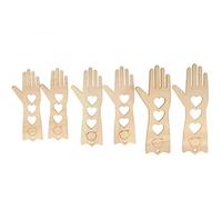 EYIN-CHHN - Juego de 6 manoplas de madera, bloqueadores de forma de guante con diseño de corazón, herramienta de modelo de tejer de madera de 3 tamaños para principiantes, guantes de tejer a mano