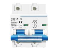 EYJOUTXGG Disyuntor MCB 2P DC 600 V 125 A 100 A 80 A for Batería de Curva C(80A)