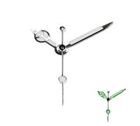 EYJOUTXGG Manecillas del Reloj 12,5 * 12 * 8 Plata Pulida C3 Bgw9 Verde Azul Brillante Luminoso for Nh35 Nh36 NH34 índice de Mods de Movimiento(1)