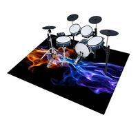 EYKWKB Alfombra de Tambor 120 x 70 cm Alfombras Acusticas Bateria para Kits de Batería Electrónica Bombo Caja y Otros Instrumentos Musicales Alfombrillas Antideslizantes Alfombra para Batería