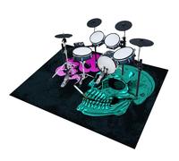 EYKWKB Alfombra de Tambor 120 x 80 cm Alfombras Acusticas Bateria para Kits de Batería Electrónica Bombo Caja y Otros Instrumentos Musicales Alfombrillas Antideslizantes Alfombra para Batería