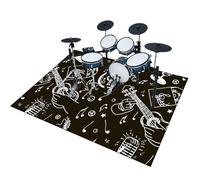 EYKWKB Alfombra de Tambor 120 x 80 cm Alfombras Acusticas Bateria para Kits de Batería Electrónica Bombo Caja y Otros Instrumentos Musicales Alfombrillas Antideslizantes Alfombra para Batería