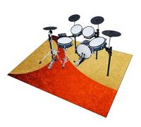 EYKWKB Alfombra de Tambor 120 x 80 cm Alfombras Acusticas Bateria para Kits de Batería Electrónica Bombo Caja y Otros Instrumentos Musicales Alfombrillas Antideslizantes Alfombra para Batería