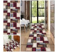 EYKWKB Alfombras de Pasillo por Metros Alfombra de Cocina Lavable Antideslizante Alfombras de Entrada Interiores Poliéster Alfombra Geométrico Dormitorio Salón Alfombrillas de baño 60 x 80 cm