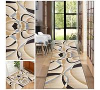 EYKWKB Alfombras de Pasillo por Metros Alfombra de Cocina Lavable Antideslizante Alfombras de Entrada Interiores Poliéster Alfombra Geométrico Dormitorio Salón Alfombrillas de baño 60 x 180 cm