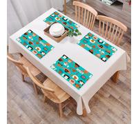 EYLOZS Mantel Individual Lavable 45 x 30 cm para Cena,Almuerzo, Desayuno - 4 Unidades - Resistente Calor, Antideslizante,Patrón sin Costuras con rostros Femeninos Diversos de Diferentes etnias. Patr