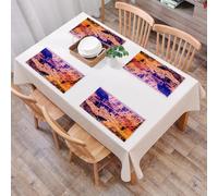 EYLOZS Mantel Individual Lavable 45 x 30 cm para Cena,Almuerzo, Desayuno - 4 Unidades - Resistente Calor, Antideslizante,Gran Cañón en Arizona con elevaciones de Base Tribal Sublime de América del N