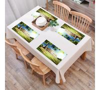EYLOZS Mantel Individual Lavable 45 x 30 cm para Cena,Almuerzo, Desayuno - 4 Unidades - Resistente Calor, Antideslizante,Ciudad, Coliseo, una Maravilla Antigua bañada por el Sol, rodeada de entornos