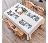 EYLOZS Mantel Individual Lavable 45 x 30 cm para Cena,Almuerzo, Desayuno - 4 Unidades - Resistente Calor, Antideslizante,Un Lince Europeo en la Nieve. Frío Invierno de febrero en Noruega.