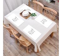 EYLOZS Mantel Individual Lavable 45 x 30 cm para Cena,Almuerzo, Desayuno - 4 Unidades - Resistente Calor, Antideslizante,Esperanza, Estilo caligrafía Nuevo día Nuevo